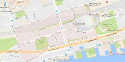 خريطة CityPlace حي تورونتو