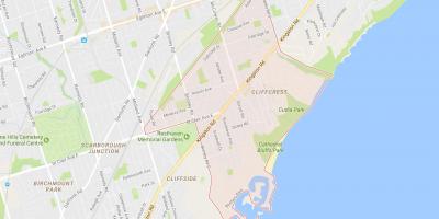 خريطة Cliffcrest حي تورونتو