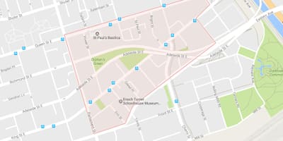 خريطة Corktown حي تورونتو