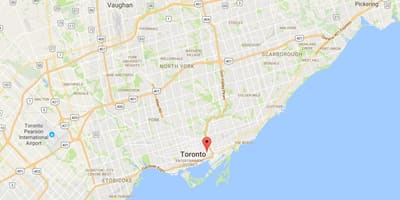 خريطة Corktown مدينة تورونتو