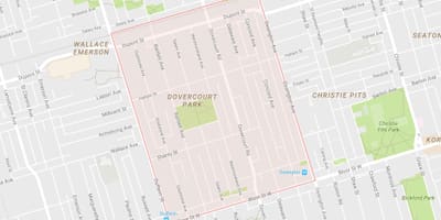خريطة Dovercourt بارك الجوار تورونتو