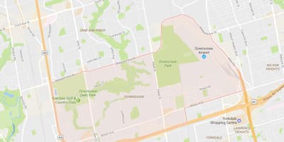 خريطة Downsview حي تورونتو