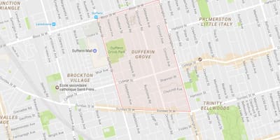 خريطة Dufferin حي بستان تورونتو
