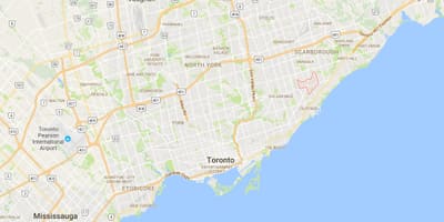 خريطة Eglinton شرق مدينة تورونتو
