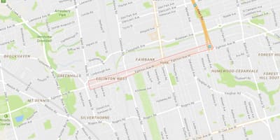خريطة Eglinton غرب حي تورونتو