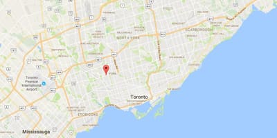 خريطة Eglinton غرب مدينة تورونتو