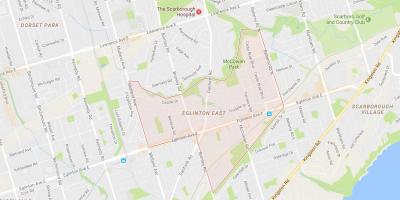خريطة Eglinton شرق حي تورونتو