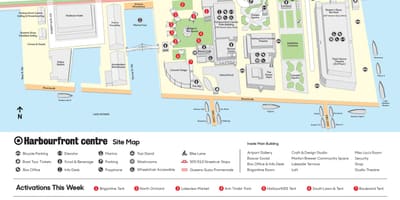خريطة Harbourfront centre وقوف السيارات