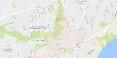 خريطة Oakridge حي تورونتو