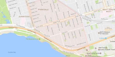 خريطة Parkdale حي تورونتو