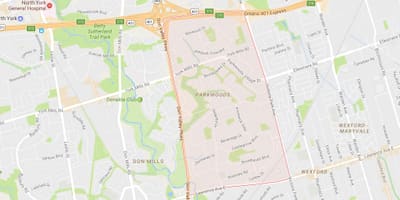 خريطة Parkwoods حي تورونتو