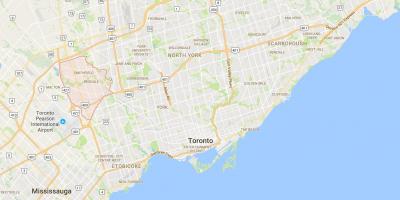 خريطة Rexdale مدينة تورونتو