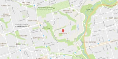 خريطة Rosedale حي تورونتو