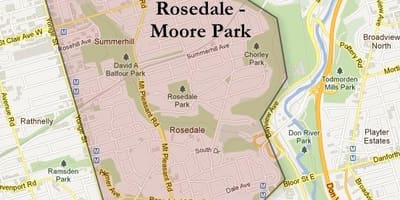 خريطة Rosedale مور بارك تورونتو