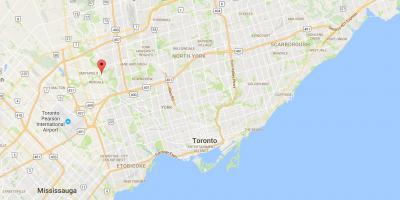 خريطة Thistletown مدينة تورونتو
