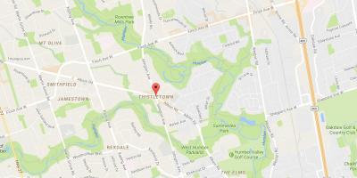 خريطة Thistletownneighbourhood حي تورونتو