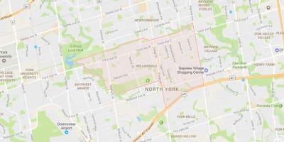 خريطة Willowdale حي تورونتو