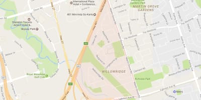 خريطة Willowridge حي تورونتو