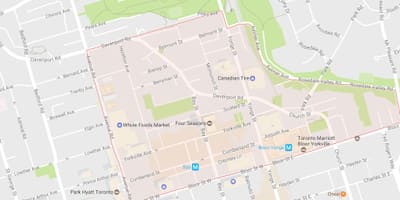 خريطة حي Yorkville تورونتو