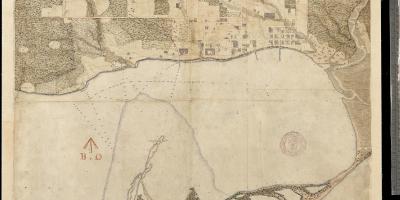 خريطة الأراضي يورك في تورونتو الأولى centure 1787-1884