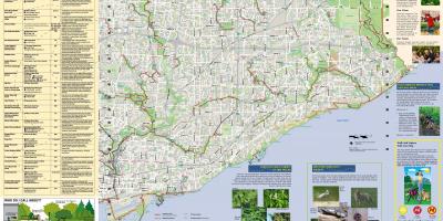 خريطة متنزه ومسارات المشي شرق تورونتو