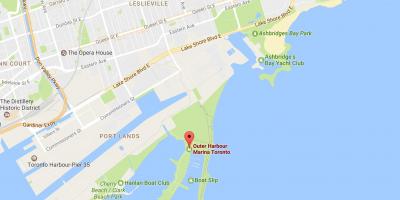 خريطة الخارجي ميناء مارينا تورونتو