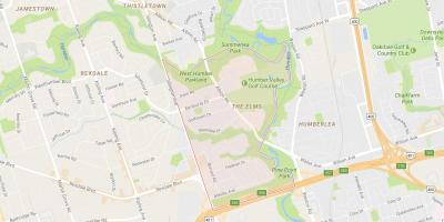 خريطة الدردار حي تورونتو