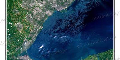 خريطة تورونتو بحيرة أونتاريو قنوات