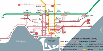 خريطة تورونتو ترام النظام