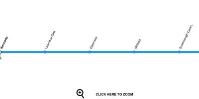خريطة تورونتو خط المترو 3 سكاربورو RT