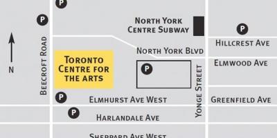 خريطة تورونتو مركز الفنون