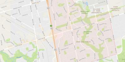 خريطة جين و فينش حي تورونتو
