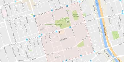 خريطة ريجنت بارك في حي تورونتو
