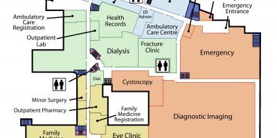 خريطة سانت جوزيف المركز الصحي في الطابق الأرضي