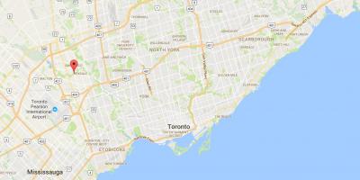 خريطة غرب هامبر-Clairville مدينة تورونتو