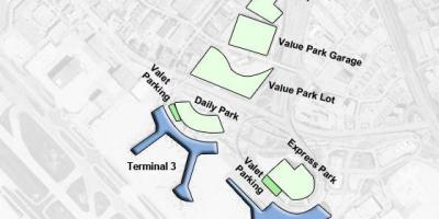 خريطة مطار تورنتو بيرسون وقوف السيارات