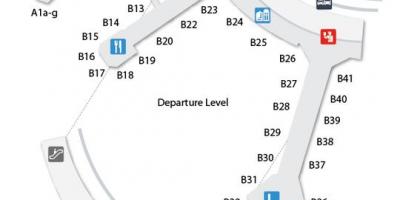 خريطة مطار تورونتو بيرسون وصول مستوى المبنى رقم 3