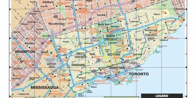 خريطة منطقة تورنتو الكبرى