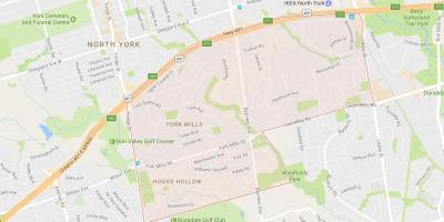 خريطة نيويورك ميلز حي تورونتو