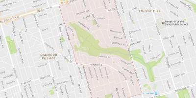 خريطة هوموود–Cedarvale حي تورونتو