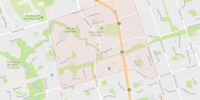 خريطة هيلكرست القرية المجاورة تورونتو