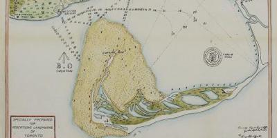 خريطة يورك تورنتو 1787-1884 كارتونية الإصدار